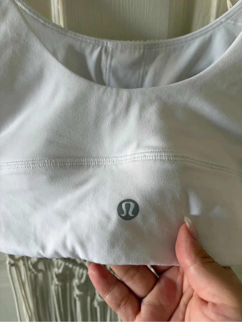Lululemon Sports Bra, White - Picture 3 of 5